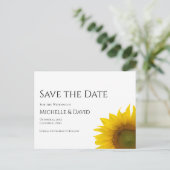 Moderne Zonnebloemen Berichten Aankondigingskaart (Staand voorkant)