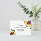 Moderne zonnebloemen en Rozen bloemen Informatiekaartje (Staand voorkant)