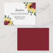 Moderne zonnebloemen en Rozen bloemen Informatiekaartje (Voorkant / Achterkant)