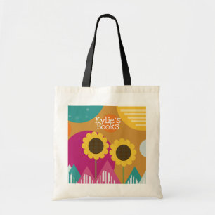 Moderne Zonnebloemen Geometrische Bloem Illustrati Tote Bag