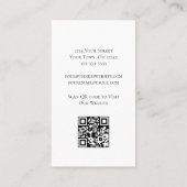 Moderne Zonnebloemen QR code Boho Yellow Visitekaartje (Achterkant)