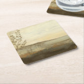 Moderne zonnebrand-olie vierkante kartonnen onderzetter (Schuin)