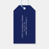 Moderne Zonnestelsel Ruimte Gelukkige Verjaardag Cadeaulabel (Achterkant)