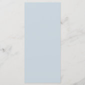 Moderne Zonneuitbarsting Pastel Blauwe Bruiloft Menu (Achterkant)