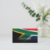 Moderne Zuid-Afrikaanse nationale vlag met QR-code Visitekaartje (Staand voorkant)
