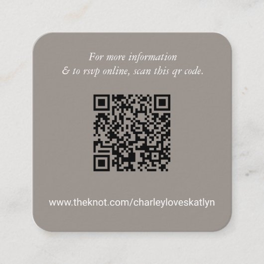 Moderne zuidwestelijke QR-code RSVP-kaart Informatiekaartje (Voorkant)