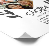 Moderne zusters Citaat Foto Hart Poster (Hoek)