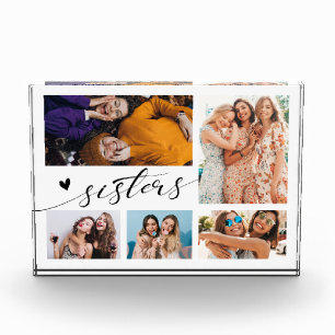 Moderne zusters Script Photo Collage Fotoblokken