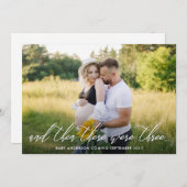 Moderne zwangerschapsaankondiging met foto aankondiging (Voorkant / Achterkant)