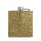 Moderne Zwart en Goud Groomsmen Heupfles (Achterkant)