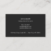 Moderne  zwart en goud Sequin Stripes Visitekaartje (Achterkant)