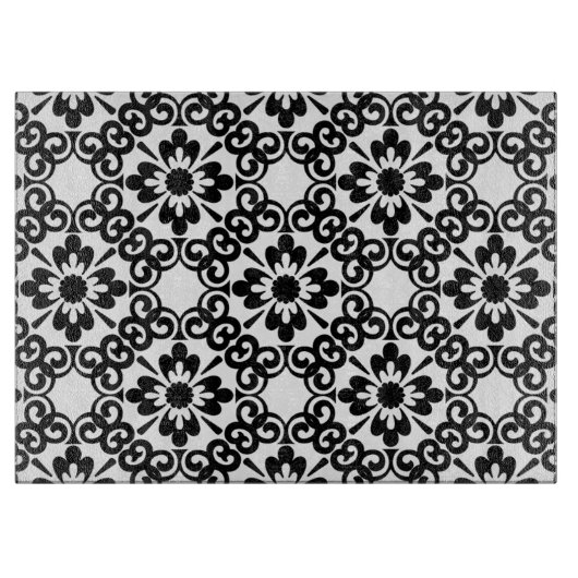 MODERNE ZWART- EN WITTE BEELDSCHERM SNIJPLANK (Voorkant)