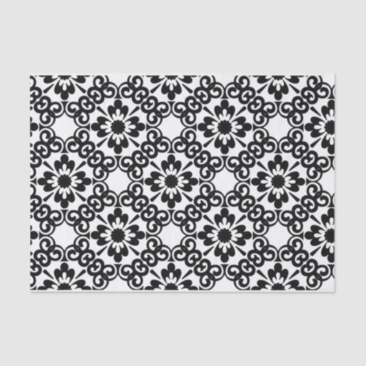 MODERNE ZWART- EN WITTE BEELDSCHERM TISSUEPAPIER (Voorkant)