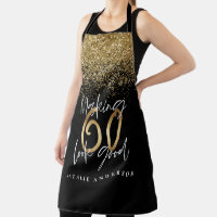 Moderne zwart goud glitter 60ste verjaardag typogr