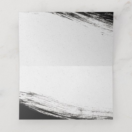 Moderne Zwart & Gouden Waterverf Geometri Plaats K (Binnenkant ongevouwen)