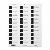 Moderne zwart-goudgesteente Abstract Etiket (Full Sheet)