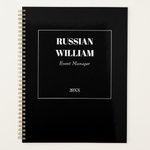 Moderne Zwart Grijze Elegante Zakelijke Planner