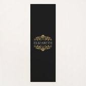 Moderne zwart monogram werkout yogamat (Voorkant)