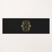 Moderne zwart monogram werkout yogamat (Voorkant (horizontaal))