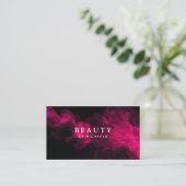 Moderne Zwart & Roze Rook Visitekaartje (Staand voorkant)