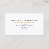 Moderne zwart/wit 30o1 visitekaartje (Achterkant)