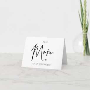 Moderne Zwart-wit aan Mijn Mamma op Mijn Dag van Kaart