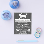 Moderne Zwart & Wit Aangepaste Hond Grooming Flyer (Enkel)