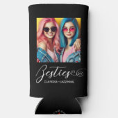 Moderne Zwart Wit Bestie Foto gepersonaliseerd (Achterkant)