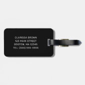 Moderne Zwart Wit Bestie Foto gepersonaliseerd Bagagelabel (Achterkant horizontaal)