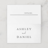 Moderne zwart-wit bloemenbruiloft minimalist P (Buitenkant ongevouwen)