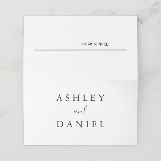 Moderne zwart-wit bloemenbruiloft minimalist P (Buitenkant ongevouwen)