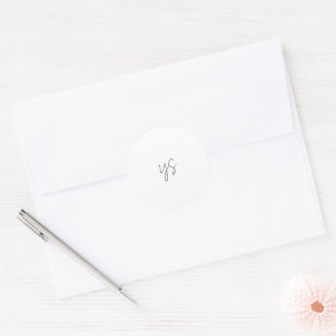 Moderne Zwart-Wit Chic Bruiloft Ronde Sticker