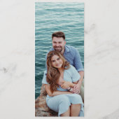 Moderne zwart-wit chic huwelijksfeest menu (Achterkant)