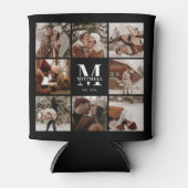 Moderne zwart-wit foto collage Keepsake Blikjeskoeler (Voorkant)