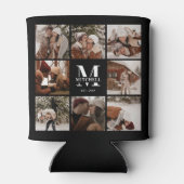 Moderne zwart-wit foto collage Keepsake Blikjeskoeler (Achterkant)