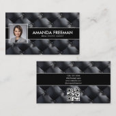 Moderne zwart-wit foto makelaar visitekaartje (Voorkant / Achterkant)