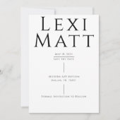 Moderne zwart-wit foto Save the Date (Voorkant)