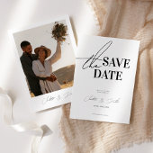 Moderne zwart-wit foto Save the Date