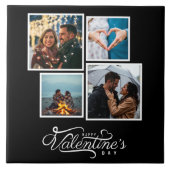 Moderne zwart-wit fotocollage Valentijnse Tegeltje (Voorkant)