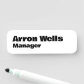 Moderne zwart-wit gedurfde typografie naamplaatje (In situ)