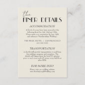 Moderne zwart-wit grillige bruiloft details informatiekaartje (Voorkant)