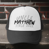 Moderne zwart-wit grunge voor de koele oom trucker pet