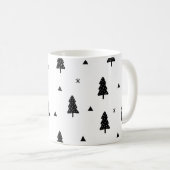 Moderne zwart-wit Kerst Mok (Voorkant rechts)
