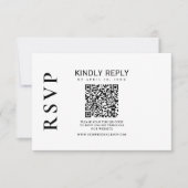 Moderne zwart-wit klassieke RSVP-kaart RSVP Kaartje (Voorkant)