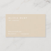 Moderne zwart-wit lood & goudlook visitekaartje (Achterkant)