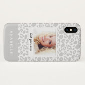 Moderne zwart-wit luipaard print  foto Case-Mate iPhone case (Achterkant (horizontaal))