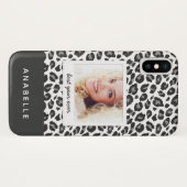 Moderne zwart-wit luipaard print  foto Case-Mate iPhone case (Achterkant (horizontaal))