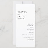 Moderne zwart-wit minimale bruiloft (Voorkant)