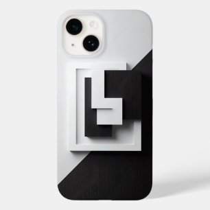 Moderne Zwart-Wit Minimalistische Hoes - 3D