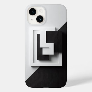 Moderne Zwart-Wit Minimalistische Hoes - 3D